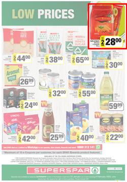 SUPERSPAR EASTERN CAPE : Lower Than Low Prices (25 January - 6 February 2022) Valid In | Bluewater Bay, Amalinda, Knysna, Heather Park, Jeffery's Bay, Rosehill, Protea, Sedgefield, Spandau, page 12