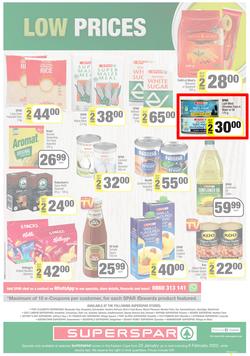 SUPERSPAR EASTERN CAPE : Lower Than Low Prices (25 January - 6 February 2022) Valid In | Bluewater Bay, Amalinda, Knysna, Heather Park, Jeffery's Bay, Rosehill, Protea, Sedgefield, Spandau, page 12