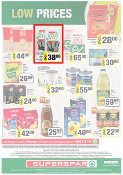SUPERSPAR EASTERN CAPE : Lower Than Low Prices (25 January - 6 February 2022) Valid In | Bluewater Bay, Amalinda, Knysna, Heather Park, Jeffery's Bay, Rosehill, Protea, Sedgefield, Spandau, page 12