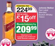 Johnnie Walker Red Label Blended Scotch Whisky-750ml