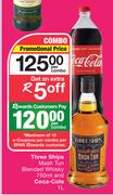 Three Ships Mash Tun Blended Whisky 750ml & Coca Cola 1L-Per Combo