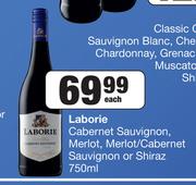 Laborie Cabernet Sauvignon, Merlot, Merlot/Cabernet Sauvignon Or Shiraz-750ml Each