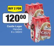 Castle Lager Handies-For 2 x 6 x 340ml