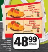 Spar Processed Cheese Slices Cheddar Or Gouda-24s Per Pack