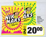 Simba Nik Naks Maize Snack Assorted-For Any 2 x 135g