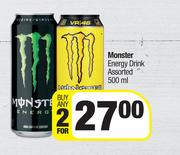 Monster Energy Drink Assorted-For Any 2 x 500ml
