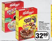 Kellogg's Coco Pops, Strawberry Pops, Fruit Loops Or Rice Crispies Vanilla-350g/375g/400g Each