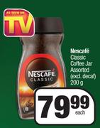 Nescafe Classic Coffee Jar Assorted (Excl.Decaf)-200g Each