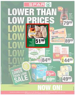 SPAR EASTERN CAPE : Lower Than Low Prices (25 January - 6 February 2022) Valid in Acres, Algoa Park, Aliwal North, Aspen, Burgersdorp. Cambridge, Camdeboo, Cradock, Crossways, Dagbreek, Fig Tree, page 1