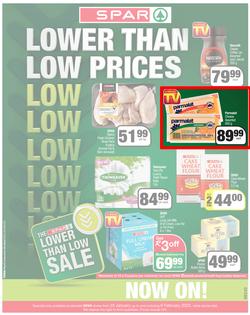 SPAR EASTERN CAPE : Lower Than Low Prices (25 January - 6 February 2022) Valid in Acres, Algoa Park, Aliwal North, Aspen, Burgersdorp. Cambridge, Camdeboo, Cradock, Crossways, Dagbreek, Fig Tree, page 1