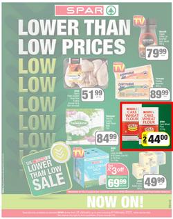 SPAR EASTERN CAPE : Lower Than Low Prices (25 January - 6 February 2022) Valid in Acres, Algoa Park, Aliwal North, Aspen, Burgersdorp. Cambridge, Camdeboo, Cradock, Crossways, Dagbreek, Fig Tree, page 1