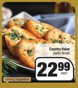 Country Value Garlic Bread-Each