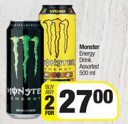 Monster Energy Drink Assorted-For Any 2 x 500ml