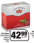 Five Roses Ceylon Blend Tagless Teabags-100 Per Pack