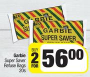 Garbie Super Saver Refuse Bags-For 2 x 20's Pack