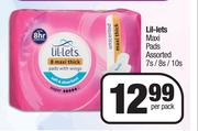 Lil-Lets Maxi Pads Assorted-7's/8's/10's Per Pack