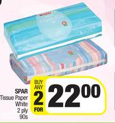 Spar Tissue Paper White 2 Ply-For Any 2 x 90's Pack