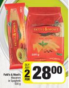Fatti's & Moni's Macaroni Or Spaghetti-For Any 2 x 500g