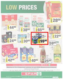 SPAR EASTERN CAPE : Lower Than Low Prices (25 January - 6 February 2022) Valid in Acres, Algoa Park, Aliwal North, Aspen, Burgersdorp. Cambridge, Camdeboo, Cradock, Crossways, Dagbreek, Fig Tree, page 8