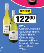 KWV Classic Sauvignon Blanc,Chenin Blanc Chardonnay,Grenache Blanc,Muscato White,Shiraz/Rose-2x750ml
