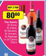 The Saints St Anna, St Claire, St Morand, St Vincent, St Raphael Or St Celine-For 2 x 750ml