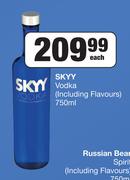 Skyy Vodka (Including Flavours)-750ml Each