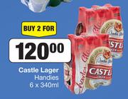 Castle Lager Handies-For 2 x 6 x 340ml