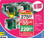 Hunter's Real Cider Dry Cans 24 x 330ml And Get A Free Hunter's Dry Cans 6 x 330ml-Per Combo