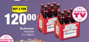 Budweiser Handies-For 2 x 6 x 330ml