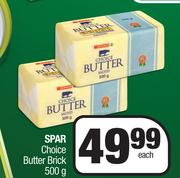 Spar Choice Butter Brick-500g Each