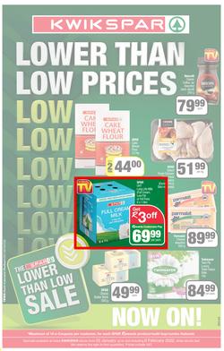 KWIKSPAR EASTERN CAPE : Lower Than Low Prices (25 January - 6 February 2022) Valid in Abbotsford, Beacon Isle, Beetlestone, Burt Drive, Butterworth, East End, Miramar, Rink Street, Spyros, page 1