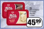 Ola Rich n Creamy Ice Cream Assorted-1.8L Each