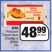 Spar Processed Cheese Slices Cheddar Or Gouda-24s Per Pack