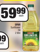 Spar Sunflower Oil-2L Each