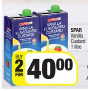 Spar Vanilla Custard-For 2 x 1L