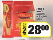 Fatti's & Moni's Macaroni Or Spaghetti-For 2 x 500g