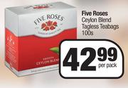 Five Roses Ceylon Blend Tagless Teabags-100s Per Pack