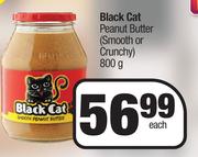 Black Cat Peanut Butter Smooth Or Crunchy-800g Each