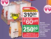 Bernini Sparkling Cider Handies-24 x 275ml