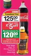 Three Ships Mash Tun Blended Whisky 750ml & Coca Cola 1L-Per Combo