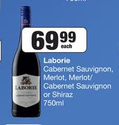 Laborie Cabernet Sauvignon, Merlot, Merlot/Cabernet Sauvignon Or Shiraz-750ml Each