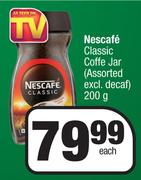 Nescafe Classic Coffe Jar (Assorted excl. Decaf)-200g Each