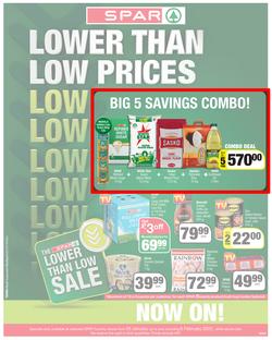 SPAR COUNTRY EASTERN CAPE : Lower Than Low Prices (25 January - 6 February 2022) | Valid In Amahlathi, Bedford, Buffalo Flats, Cala, Centane, Hankey, Komga, Nemato, Patensie, Peddie, Zastron, page 1
