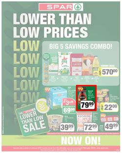 SPAR COUNTRY EASTERN CAPE : Lower Than Low Prices (25 January - 6 February 2022) | Valid In Amahlathi, Bedford, Buffalo Flats, Cala, Centane, Hankey, Komga, Nemato, Patensie, Peddie, Zastron, page 1