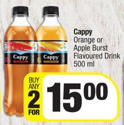 Cappy Orange Or Apple Burst Flavoured Drink-For Any 2 x 500ml