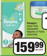 Pampers Value Pack Disposable Nappies Or Pants (Assorted)-Per Pack