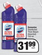 Domestos Disinfected Thick Bleach (Assorted)-750ml Each