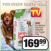 Spar Pro Balance Dog Food (Assorted incl. Puppy)-8kg Each