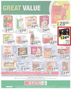 SPAR COUNTRY EASTERN CAPE : Lower Than Low Prices (25 January - 6 February 2022) | Valid In Amahlathi, Bedford, Buffalo Flats, Cala, Centane, Hankey, Komga, Nemato, Patensie, Peddie, Zastron, page 4