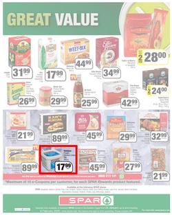 SPAR COUNTRY EASTERN CAPE : Lower Than Low Prices (25 January - 6 February 2022) | Valid In Amahlathi, Bedford, Buffalo Flats, Cala, Centane, Hankey, Komga, Nemato, Patensie, Peddie, Zastron, page 4